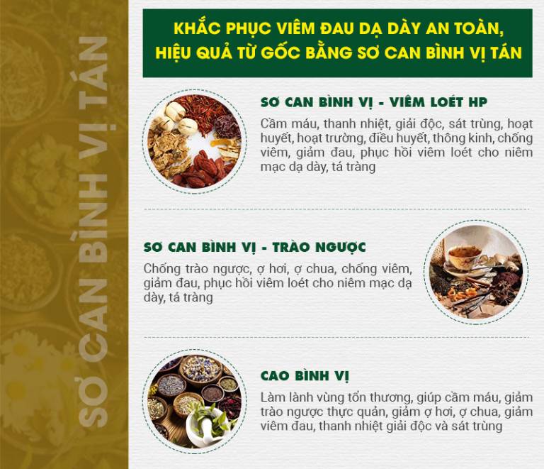 Thuốc dân tộc chữa bệnh dạ dày bằng Sơ can Bình vị tán