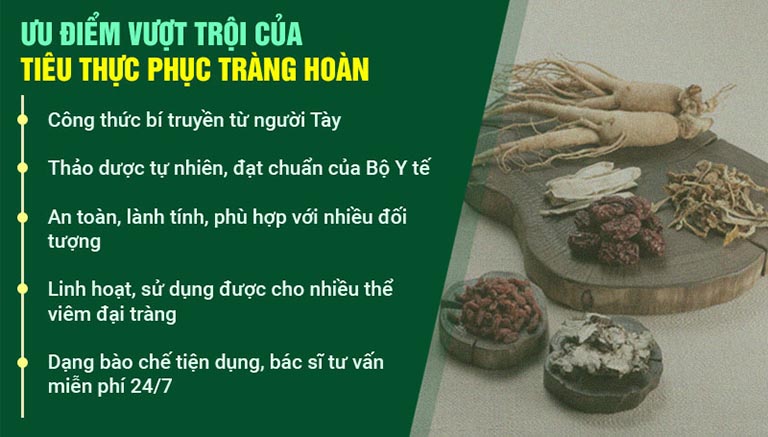 Ưu điểm bài thuốc Tiêu thực phục tràng hoàn