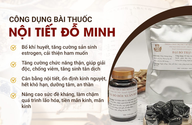 Công dụng trị bệnh triệt để mà bài thuốc Nội tiết Đỗ Minh mang lại