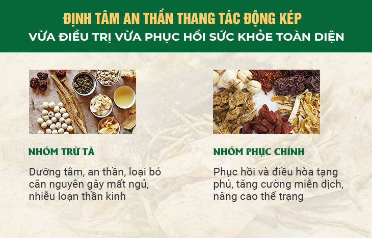 Định tâm An thần thang chữa mất ngủ bằng thảo dược thiên nhiên