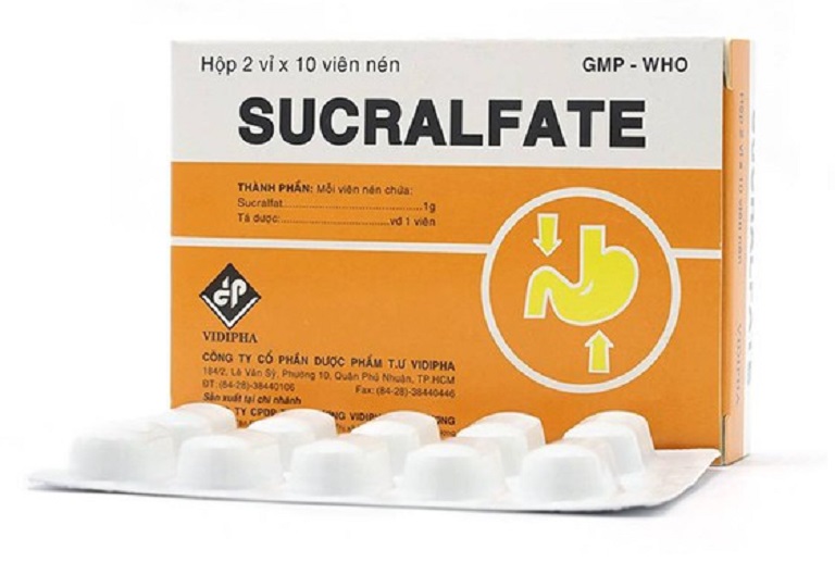 Thuốc Sucralfate có tác dụng giảm lượng axit dịch vị giúp mẹ bầu ngăn ngừa cơn đau dạ dày