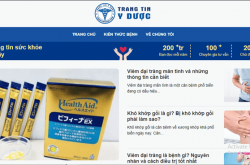 Giao diện của trang tin Y Dược