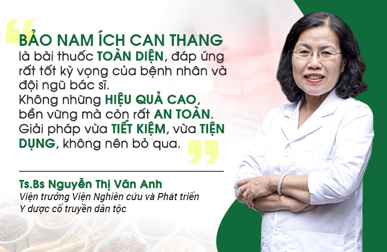 Bác sĩ Vân Anh chia sẻ về Bảo nam Ích can thang