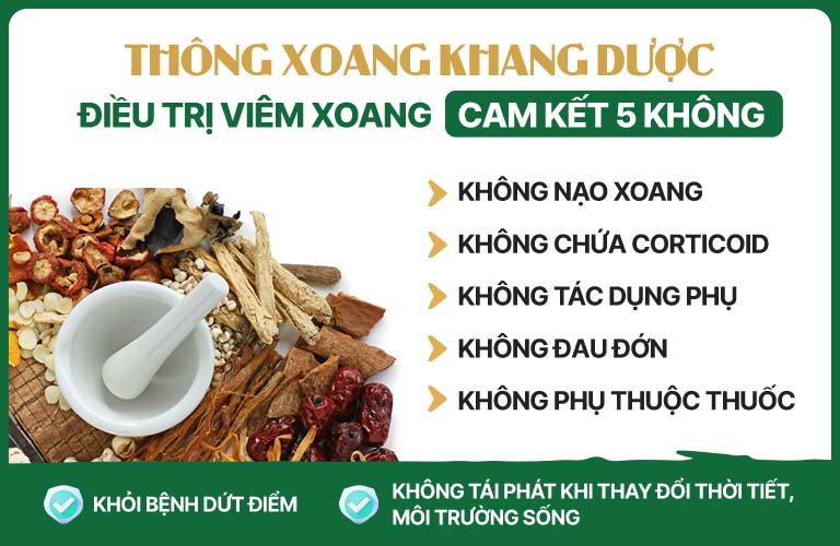 Cam kết 5 Không của Thông xoang Khang dược